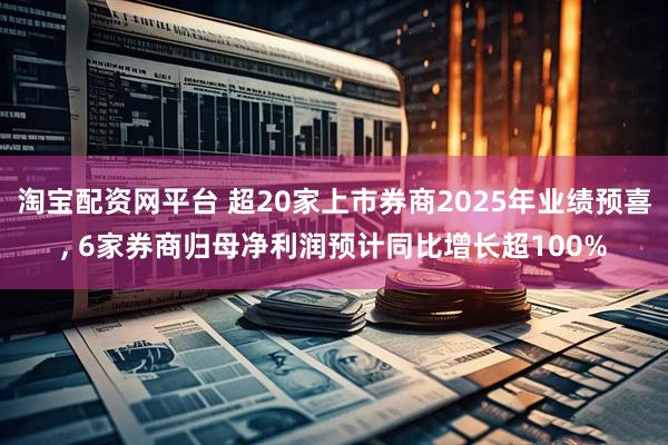 淘宝配资网平台 超20家上市券商2025年业绩预喜, 6家券商归母净利润预计同比增长超100%